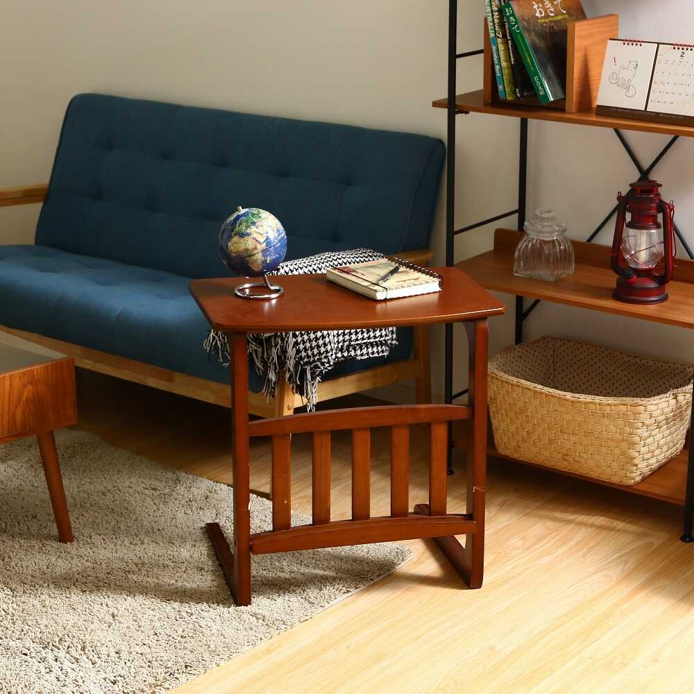 サイドテーブル ノルン マガジンラック付き 96553 【直送品】 返品