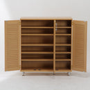 ルーバーシューズボックス ワイド ナチュラル 96564 メーカー直送 ▼返品・キャンセル不可【他商品との同時購入不可】