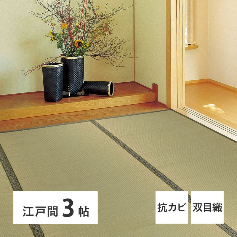 い草カーペット 柳川（やながわ） 江戸間3畳 - メーカー直送 ▼返品・キャンセル不可【他商品との同時購入不可】