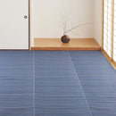 洗えるい草風カーペット ライアン 江戸間15畳 ブルー  メーカー直送 ▼返品・キャンセル不可【他商品との同時購入不可】
