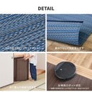 洗えるい草風カーペット ライアン 本間4.5畳 ブルー メーカー直送 ▼返品・キャンセル不可【他商品との同時購入不可】