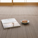 洗えるい草風カーペット ライアン 江戸間6畳 ブラウン  メーカー直送 ▼返品・キャンセル不可【他商品との同時購入不可】