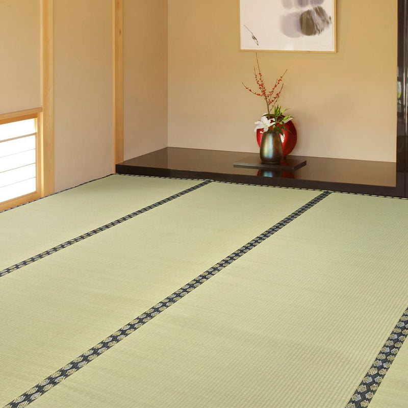 フリーカット裏付 い草カーペット 本間8畳 補修テープ付  メーカー直送 ▼返品・キャンセル不可【他商品との同時購入不可】