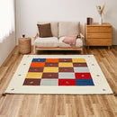 ギャッベ ラグ GABBEH D3 ミックス 200×200cm メーカー直送 ▼返品・キャンセル不可【他商品との同時購入不可】