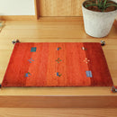 ギャッベマット GABBEH D16 オレンジ 60×90cm 【直送品】 返品・キャンセル・他商品と同時購入は不可