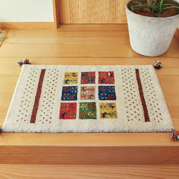 ギャッベマット GABBEH D19 マルチ 60×90cm メーカー直送 ▼返品・キャンセル不可【他商品との同時購入不可】