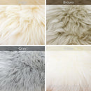 ムートンロングクッション M-511-F ブラウン メーカー直送 ▼返品・キャンセル不可【他商品との同時購入不可】