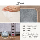 メレンゲタッチの洗えるコンパクトラグ グレー185x185 メーカー直送▼返品・キャンセル不可【他商品との同時購入不可】