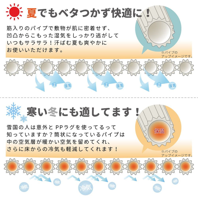 洗えるい草風カーペット 矢倉 江戸間6畳 グレー メーカー直送 ▼返品・キャンセル不可【他商品との同時購入不可】
