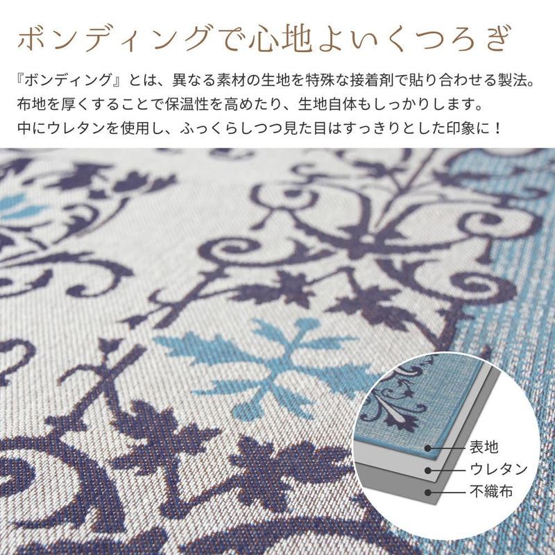 メダリオン柄のインド綿ラグ ソナー グリーン 130×185  メーカー直送 ▼返品・キャンセル不可【他商品との同時購入不可】