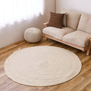 綿100％の編み込みラグ ブレイド BE/WH 180R  メーカー直送 ▼返品・キャンセル不可【他商品との同時購入不可】