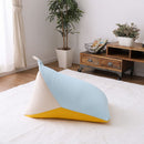 カラーが選べるリラックスビーズクッション ブルー／イエロー メーカー直送 ▼返品・キャンセル不可【他商品との同時購入不可】