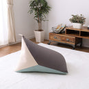 カラーが選べるリラックスビーズクッション  グレー／ブルー メーカー直送 ▼返品・キャンセル不可【他商品との同時購入不可】