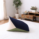 カラーが選べるリラックスビーズクッション  ネイビー／グリーン メーカー直送 ▼返品・キャンセル不可【他商品との同時購入不可】