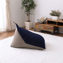 カラーが選べるリラックスビーズクッション  ネイビー／グレー メーカー直送 ▼返品・キャンセル不可【他商品との同時購入不可】