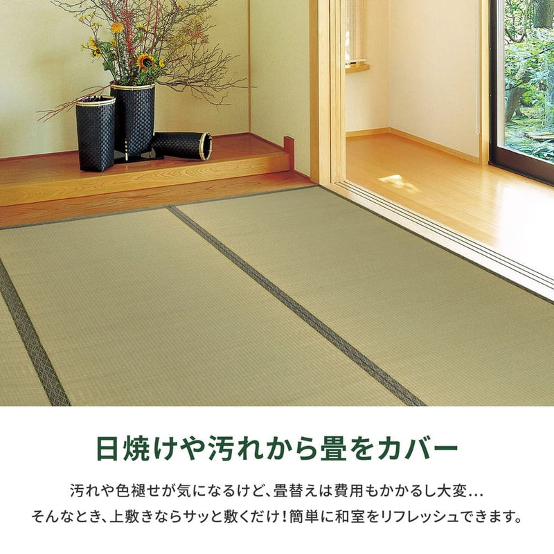 い草カーペット 柳川（やながわ） 江戸間8畳 メーカー直送 ▼返品・キャンセル不可【他商品との同時購入不可】