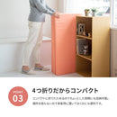 4つ折り5cmマットレス ライトブルー シングル メーカー直送 ▼返品・キャンセル不可【他商品との同時購入不可】