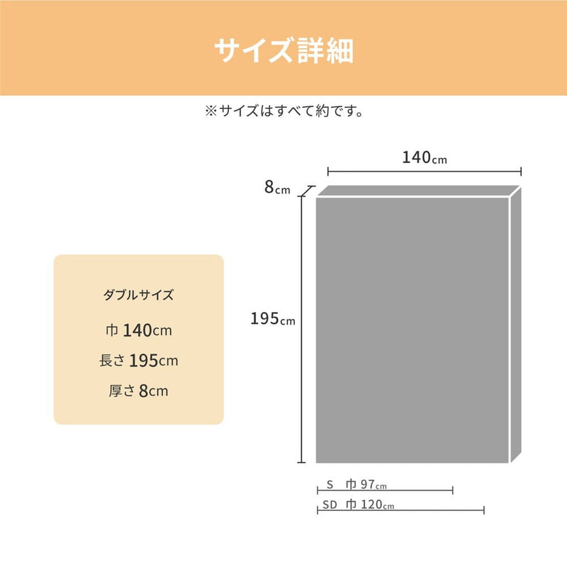 高反発マットレス ダブル メーカー直送 ▼返品・キャンセル不可【他商品との同時購入不可】