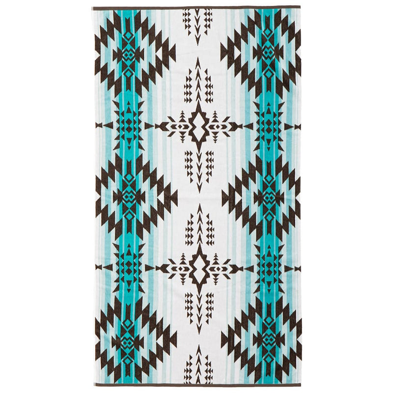 綿100％のタオルブランケット ネイティブ柄 フェル  メーカー直送 ▼返品・キャンセル不可【他商品との同時購入不可】