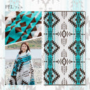 綿100％のタオルブランケット ネイティブ柄 フェル  メーカー直送 ▼返品・キャンセル不可【他商品との同時購入不可】