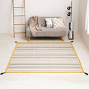 洗えるインド綿ラグ すべり止め付き ブラック 185×185  メーカー直送 ▼返品・キャンセル不可【他商品との同時購入不可】