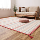 洗えるインド綿ラグ すべり止め付き レッド 185×240  メーカー直送 ▼返品・キャンセル不可【他商品との同時購入不可】