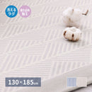 洗えるインド綿ラグ  すべり止め付き ネイビー 130×185  メーカー直送 ▼返品・キャンセル不可【他商品との同時購入不可】