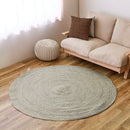 綿100％の編み込みラグ ブレイド GR/WH 180R  メーカー直送 ▼返品・キャンセル不可【他商品との同時購入不可】