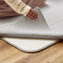 綿100％のイブルラグマット アンダーラグ Bセット グレー メーカー直送▼返品・キャンセル不可【他商品との同時購入不可】