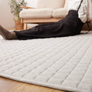 洗えるスウェットキルトラグ ココン  グレー130×190  メーカー直送▼返品・キャンセル不可【他商品との同時購入不可】