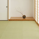 洗えるい草風カーペット ライアン 江戸間10畳 グリーン  メーカー直送 ▼返品・キャンセル不可【他商品との同時購入不可】