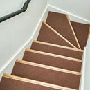 階段マット 踊り場付き 17枚入り  ピタロ ブラウン  メーカー直送 ▼返品・キャンセル不可【他商品との同時購入不可】