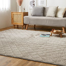 くすみカラーのストライプフランネルラグ ショコラ グレージュ メーカー直送▼返品・キャンセル不可【他商品との同時購入不可】