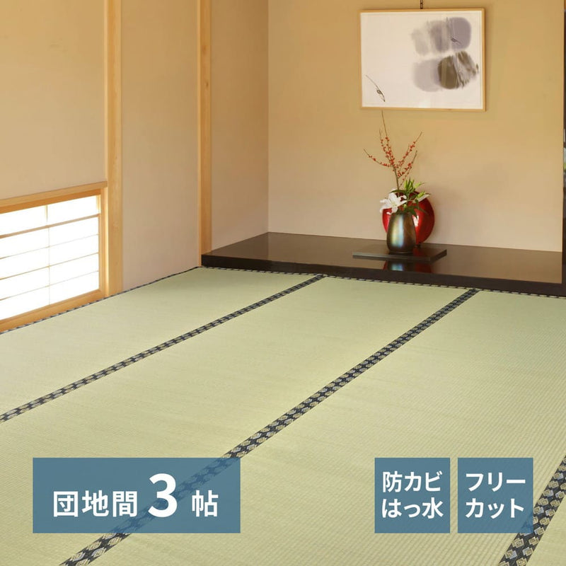 フリーカット裏付 い草カーペット みすず 団地間3畳  メーカー直送 ▼返品・キャンセル不可【他商品との同時購入不可】