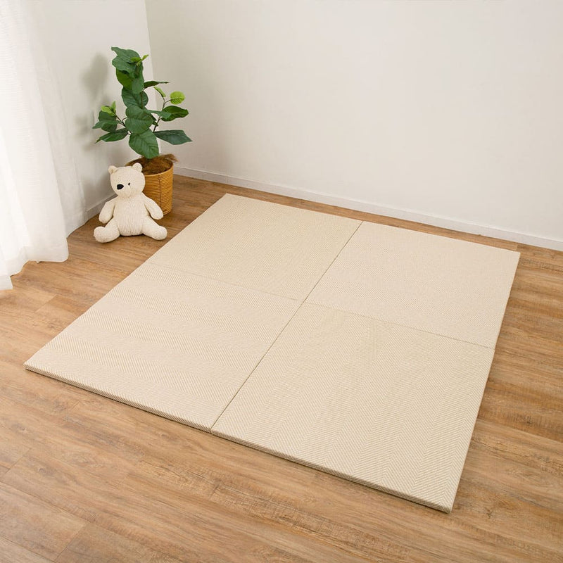 ファブリック置き畳 ボーナ 同色6枚組 BE 82×82×2.5cm メーカー直送 ▼返品・キャンセル不可【他商品と同時購入不可