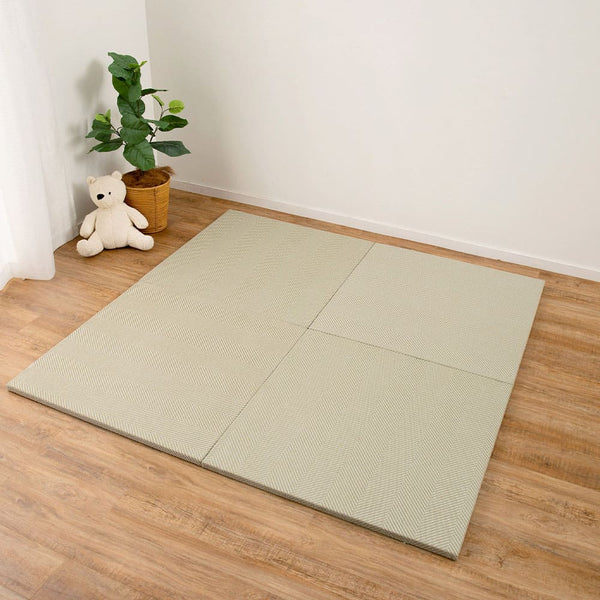 ファブリック置き畳 ボーナ 同色9枚組 GR 82×82×2.5cm メーカー直送 ▼返品・キャンセル不可【他商品と同時購入不可