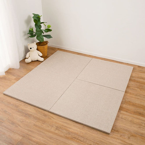 ファブリック置き畳 ボーナ 同色12枚組 BR 82×82×2.5cm メーカー直送▼返品・キャンセル不可【他商品と同時購入不可