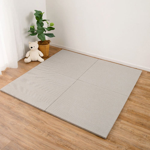 ファブリック置き畳 ボーナ 同色12枚組 GY 82×82×2.5cm メーカー直送▼返品・キャンセル不可【他商品と同時購入不可