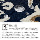 ウール100％りラグマット ポタリー 100×140cm グリーン メーカー直送▼返品・キャンセル不可【他商品との同時購入不可】