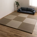 新素材で丈夫 ハイブリッド置き畳 ブラウン 綾瀬 6枚組 メーカー直送 ▼返品・キャンセル不可【他商品との同時購入不可】