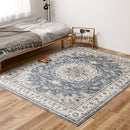 アンティーク絨毯風プリントラグ カメオ グレー 230×330 メーカー直送 ▼返品・キャンセル不可【他商品との同時購入不可】