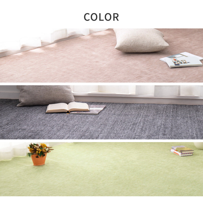 ペットにやさしい平織カーペット ラウム 255×255cm ブラック メーカー直送▼返品・キャンセル不可【他商品と同時購入不可】