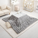 こたつ布団 ルナ 約190×190cm グレー メーカー直送 ▼返品・キャンセル不可【他商品との同時購入不可】