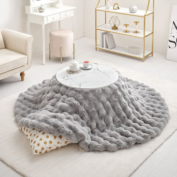 こたつ布団 ルナ 約190cm  グレー メーカー直送 ▼返品・キャンセル不可【他商品との同時購入不可】