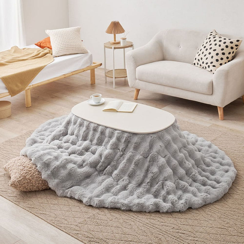 こたつ布団 ルナ 約210×170cm  グレー メーカー直送 ▼返品・キャンセル不可【他商品との同時購入不可】