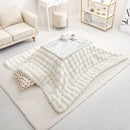 こたつ布団 ルナ 約190×190cm アイボリー メーカー直送 ▼返品・キャンセル不可【他商品との同時購入不可】