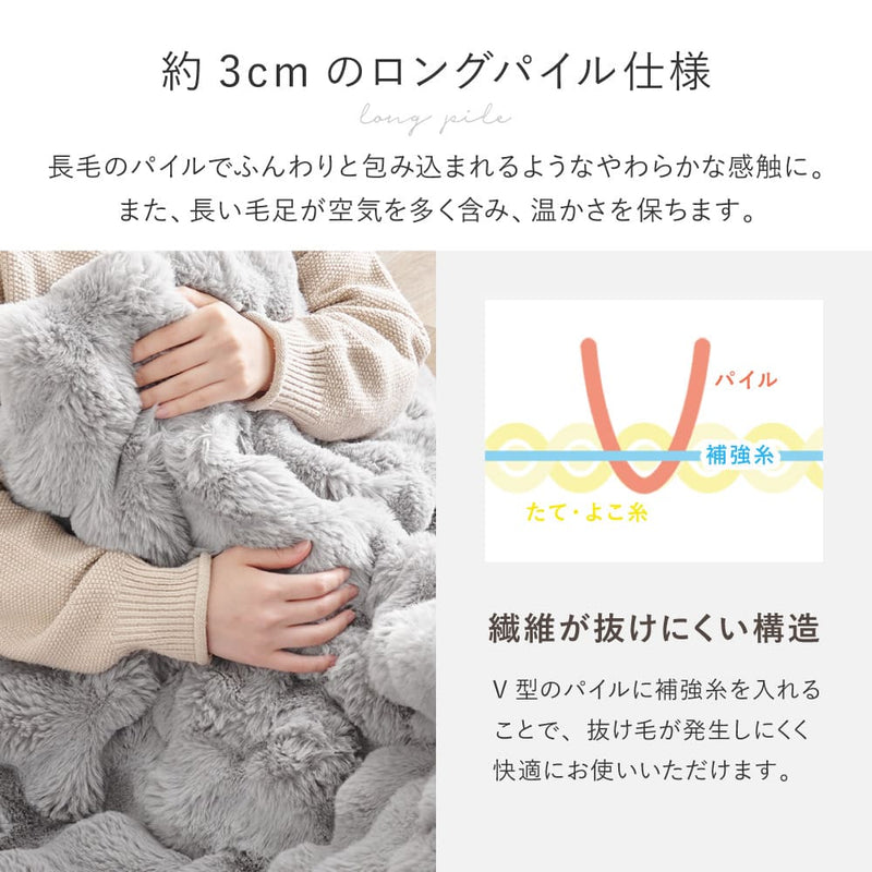 こたつ布団 ルナ 約190×190cm アイボリー メーカー直送 ▼返品・キャンセル不可【他商品との同時購入不可】