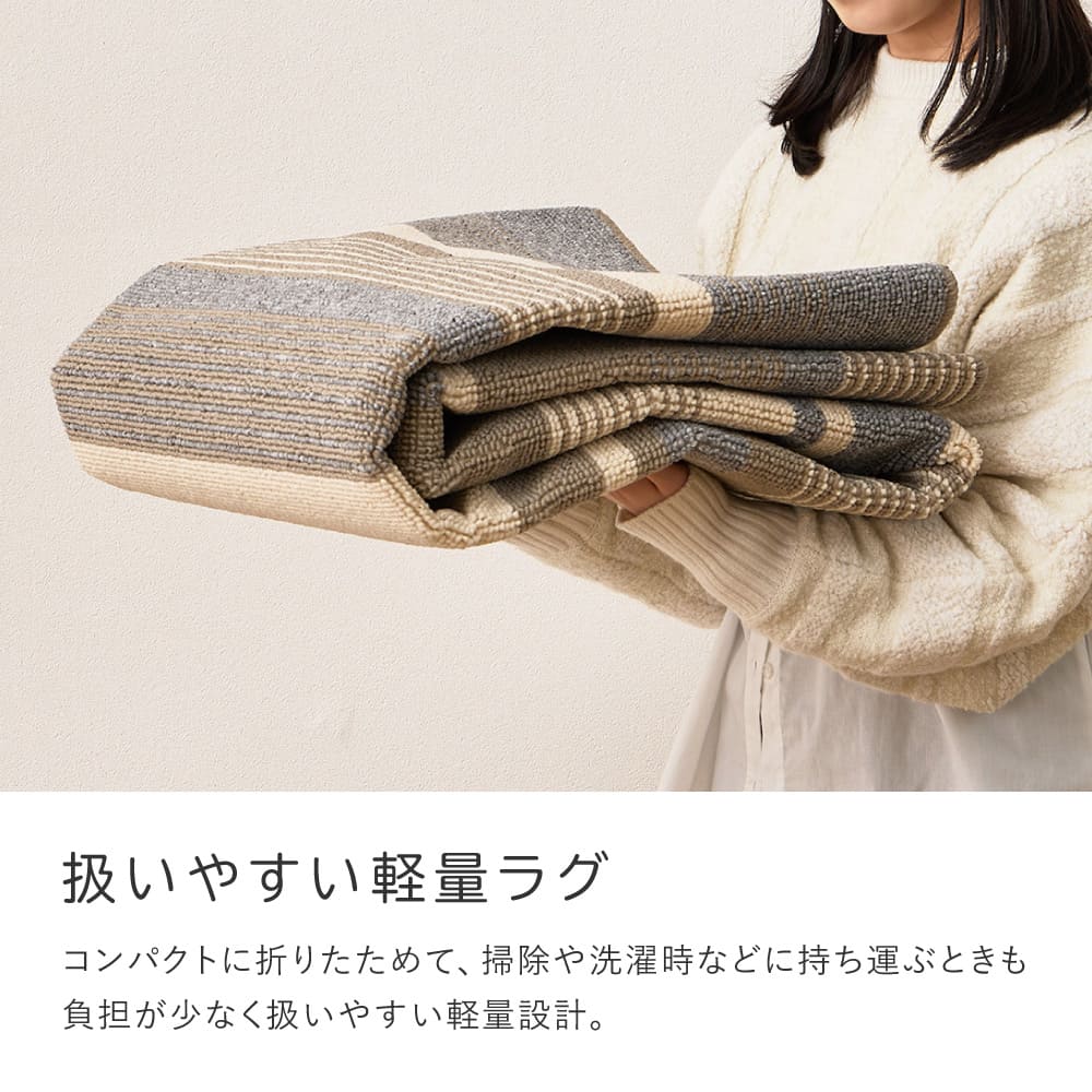 速乾ラグ フィン ブラウン 185×185cm 【直送品】 返品・キャンセル・他
