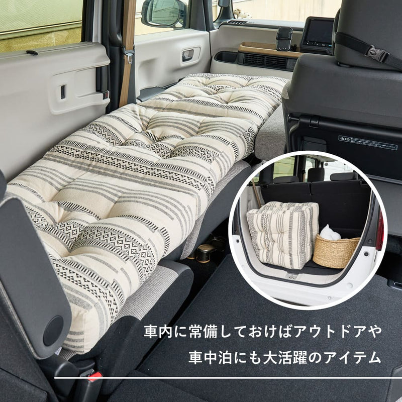 インド綿 ごろ寝クッション クラック 約50×150cm ホワイト メーカー直送 ▼返品・キャンセル不可【他商品との同時購入不可