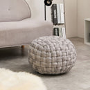 ベルベット生地のスツール プフ Lサイズ グレー 50×50×30 メーカー直送 ▼返品・キャンセル不可【他商品との同時購入不可